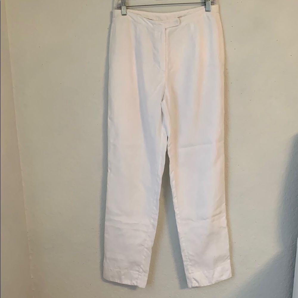 Sportscraft Australia White Linen Classic Style Women’s Pants Size 12
